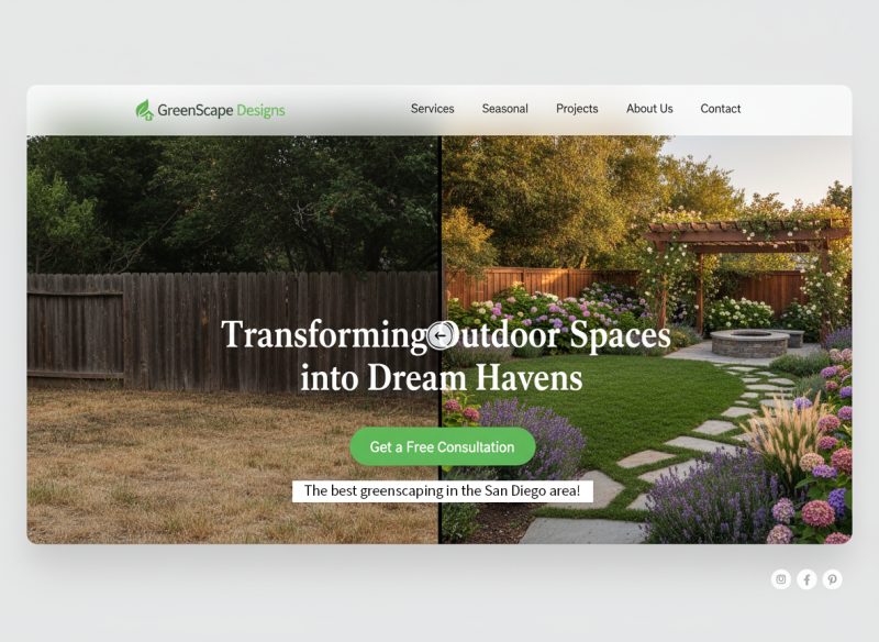 San Diego landscaping company site project preview
