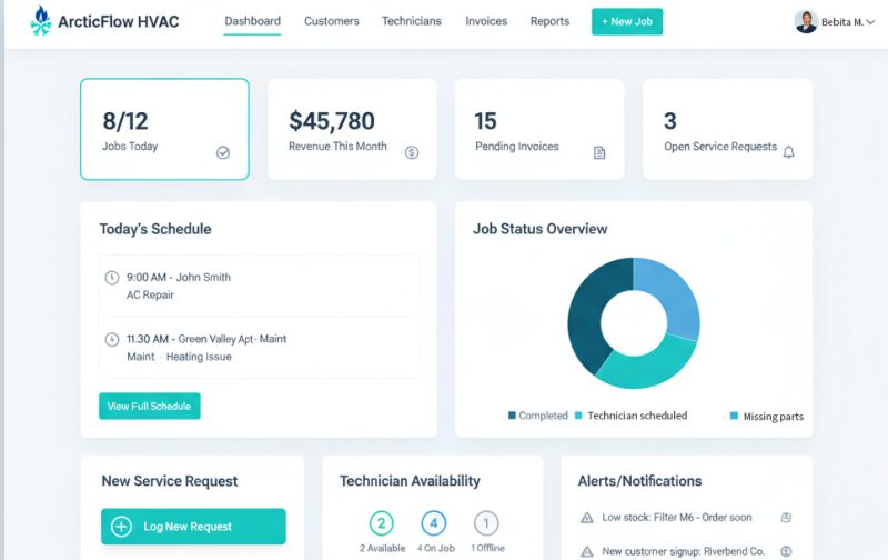 HVAC Service Management System | Scheduling, Dispatch & Maintenance Tracking project preview
