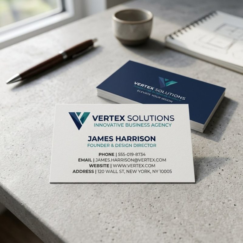 Business card design project preview