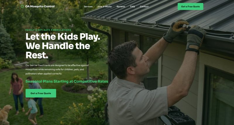 mosquito control website design