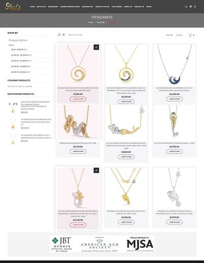 B2B jewelry ecommerce online store website design