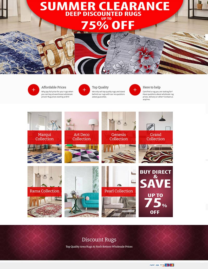 B2B online store wholesale rugs