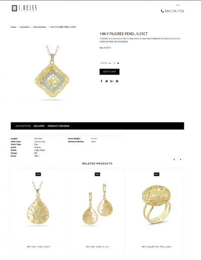 jewelry web design