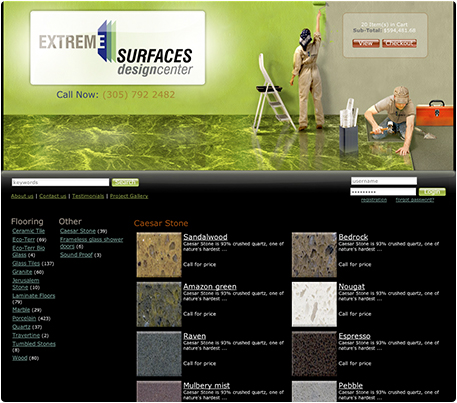 Flooring website design,