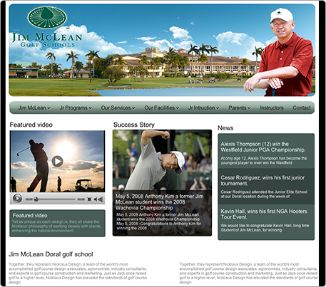 Golf Course Webdesign,
