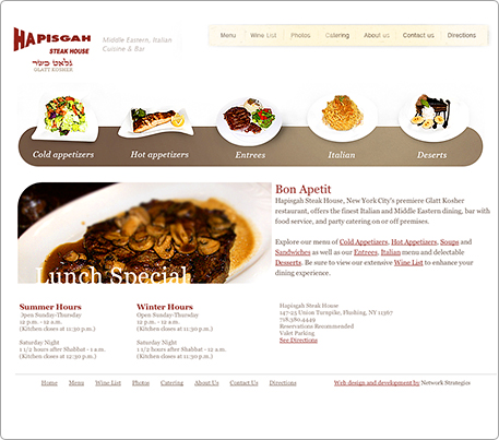 Restaurant webdesign,