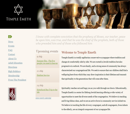 Religious webdesign project